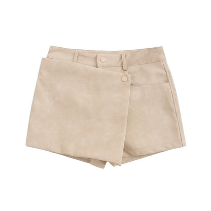 Women Shorts Zipper Removable Short Culottes