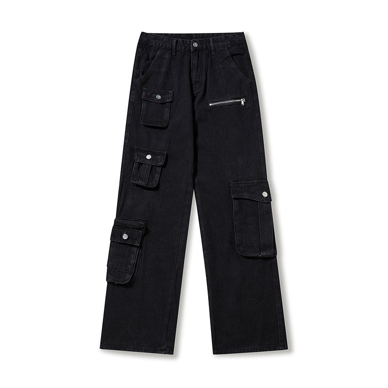 Cargo Pants Vintage Distressed Multi-Pocket
