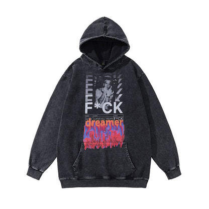 Men Hoodie Vintage Rodman Portrait Heavy Hooded Sweater Men's and Women's Hiphop Hooded Top