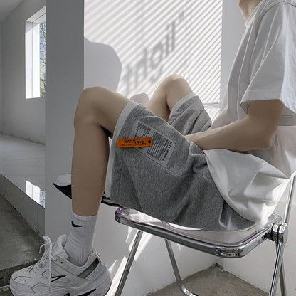 Men Beach Shorts Casual Sports Loose Fake Two Pieces