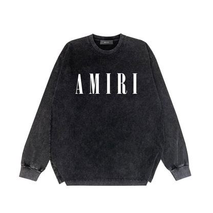 Amiri Long-Sleeve Shirt Vintage Distressed Long Sleeve T-shirt