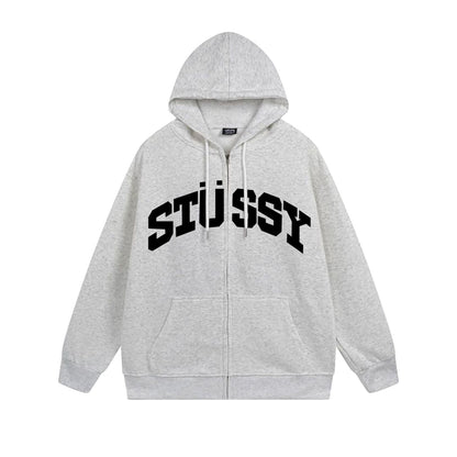 Stussy Hoodie Zip Cardigan Hooded Sweater