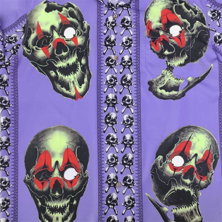 GUILTYPARTIES TIGER Shirts STUDIO Tattooed Skull, Short Sleeve Shirt