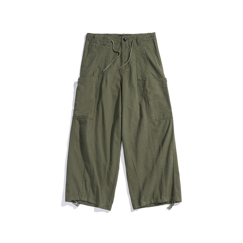 Cargo Pants Japanese Style Overalls Large Pocket Loose