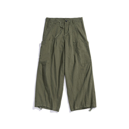 Cargo Pants Japanese Style Overalls Large Pocket Loose