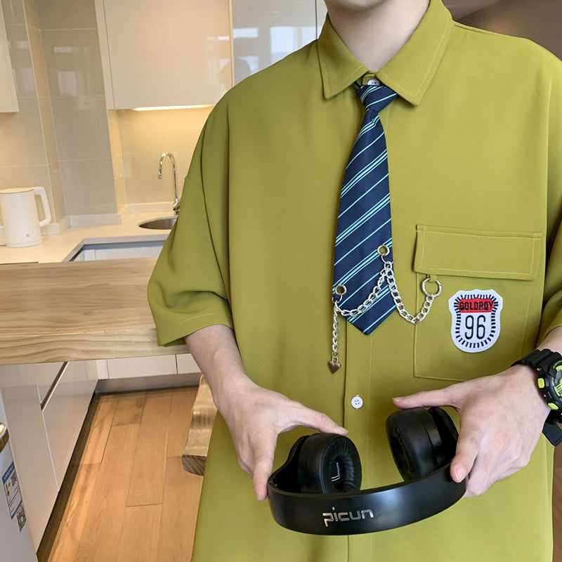 Men Shirts Summer Handsome Fashion