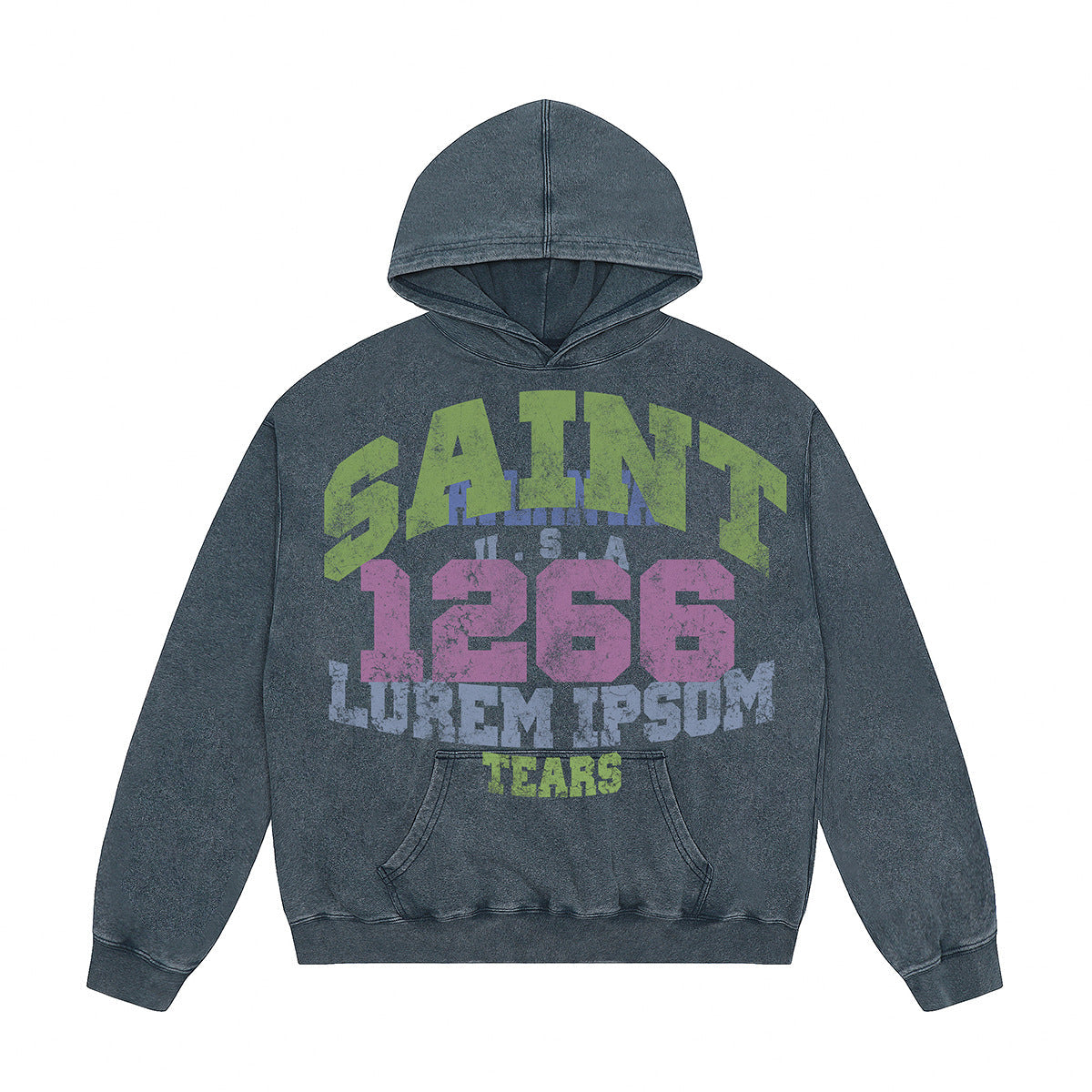 Unisex Hoodies Saint Michael Old Loose Hoodie
