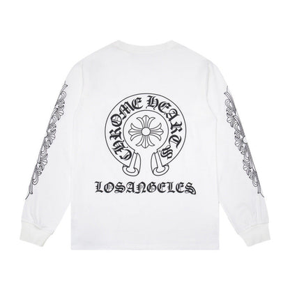 Chh Chrome Heart Long Sleeve Shirt Unisex Fashion Loose Long Sleeve Shirt