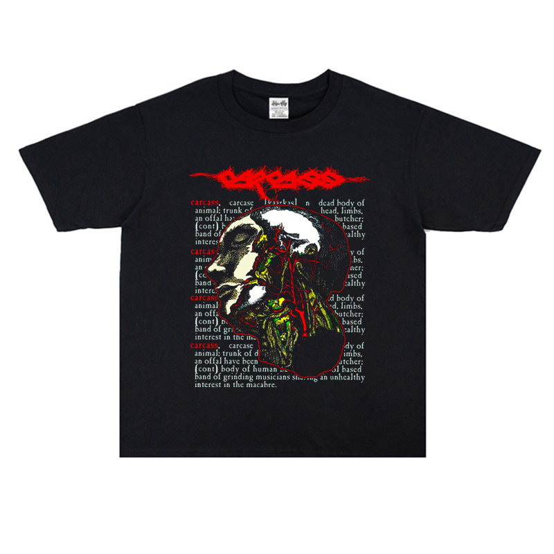 Rock Star T Shirt Carcass Corpse Band Printed T-shirt Cotton Men and Women Short Sleeve