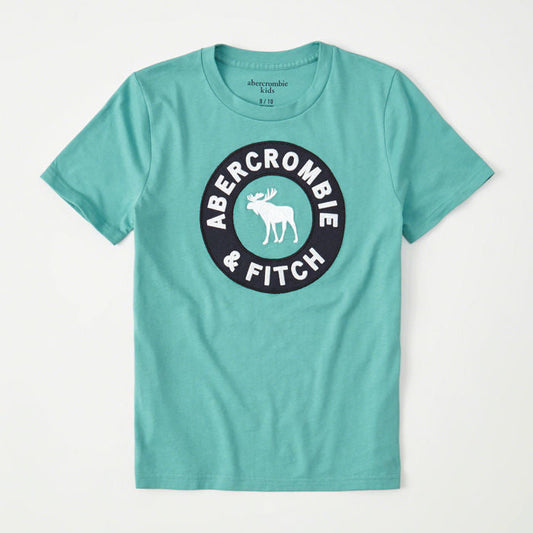 New Women's Short Sleeved T-shirt with Letters on The Deer S