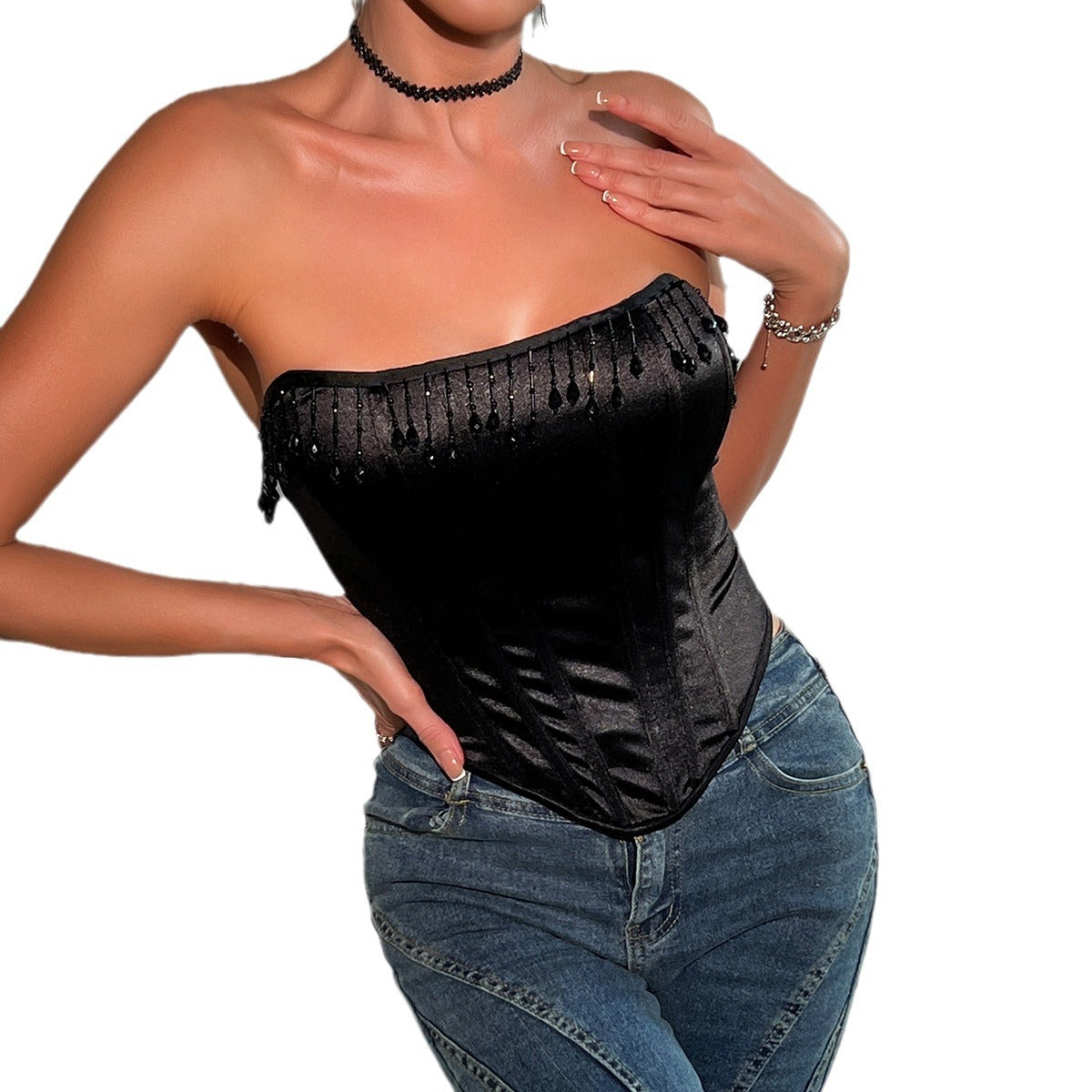 Women's Party Tops Sexy Backless Tassel Top