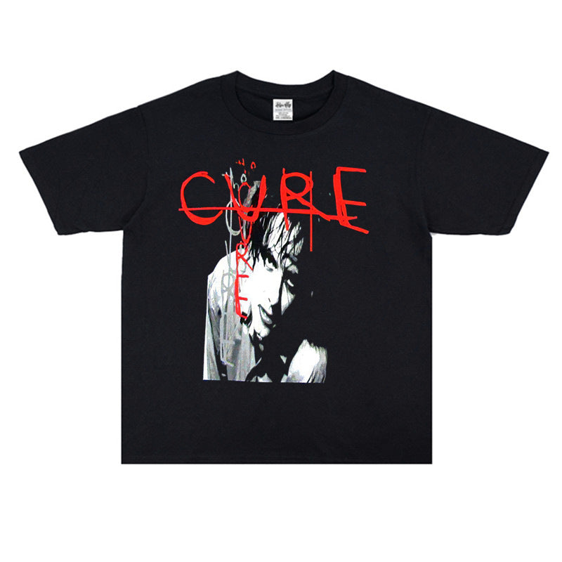 Rock Star T Shirt The Cure Band Music Print T-shirt Men's and Women's Cotton Loose
