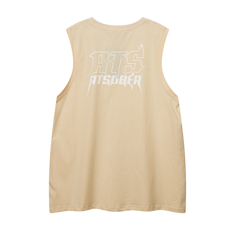 Men Vest Sleeveless T-shirt Men's and Women's Oversize Hip Hop Sports Vest