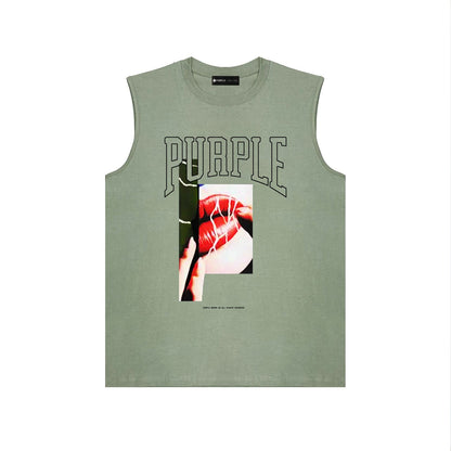 Purple Brand Tank T Shirts Sleeveless T-shirt Vest