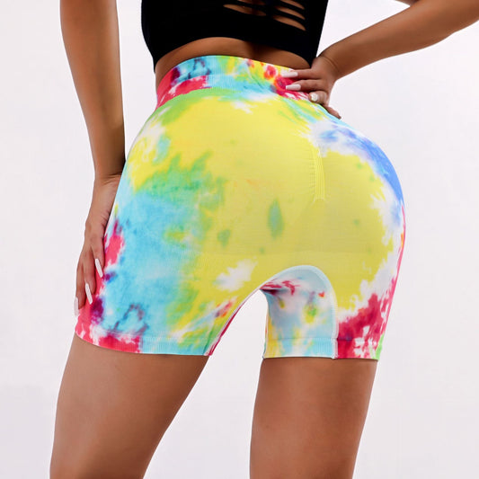 Women Yoga Sports Shorts 3D Printed Hip Lifting Yoga Shorts Fitness Sports Pants