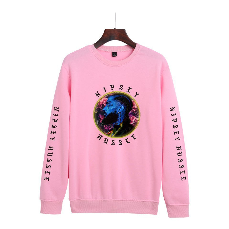 Nipsey Hussle Hoodie Rap Men's and Women's Loose round Neck Sweater