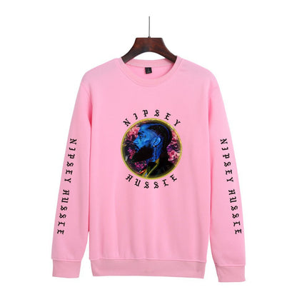 Nipsey Hussle Hoodie Rap Men's and Women's Loose round Neck Sweater