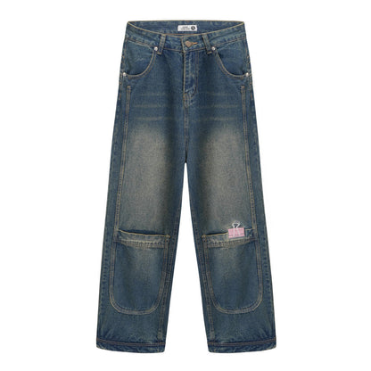 Men Jeans Hip Hop Loose Wide Leg