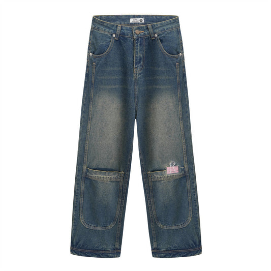 Men Jeans Hip Hop Loose Wide Leg