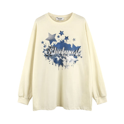 Men Long Sleeve T-shirt XINGX Printed Bottoming Shirt Loose