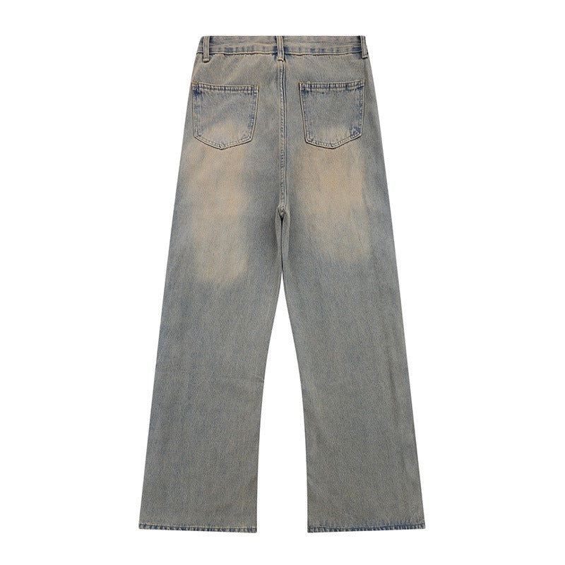 Gallery Dept Pant Washed Distressed Breasted Micro-Pull Denim Trousers