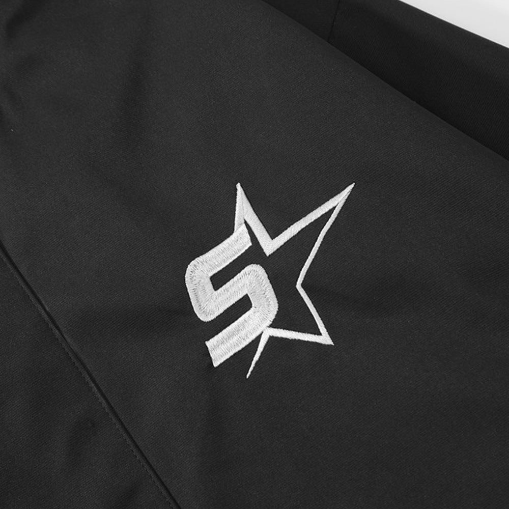 Men Jacket Coat Five-Pointed Star Embroidery Tooling Jacket Men's Baseball Uniforms