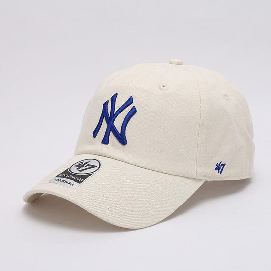 Dodgers and Yankees Baseball Cap 47brand Baseball Cap Women's Embroidered Beige Casual Hat Thin