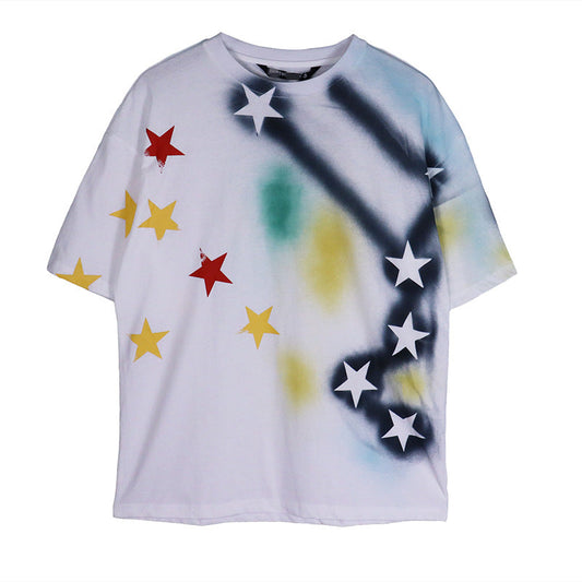 Palm Angle T Shirts Graffiti Tie-Dye XINGX Wired Printing