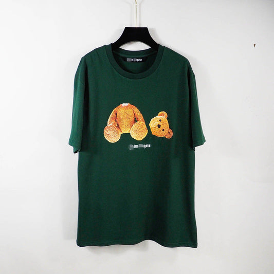 Palm Angle T Shirts Broken Teddy Bear Couple Loose