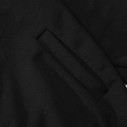 Men Jacket Coat Spring and Autumn Loose-Fitting Solid Color Long Sleeves Lapel Loose Zip Coat