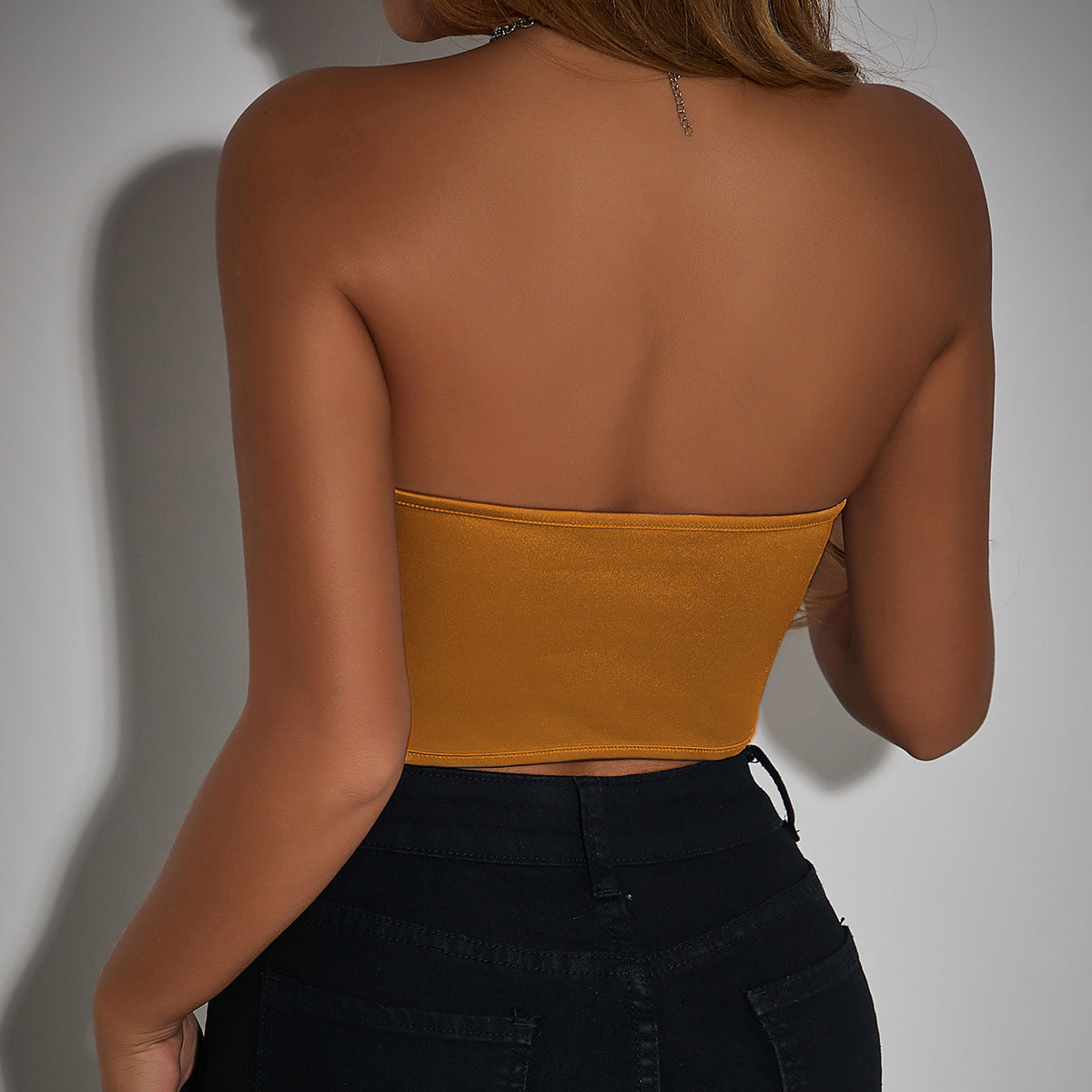 Women Party Tops Navel-Exposed Backless Underwaist