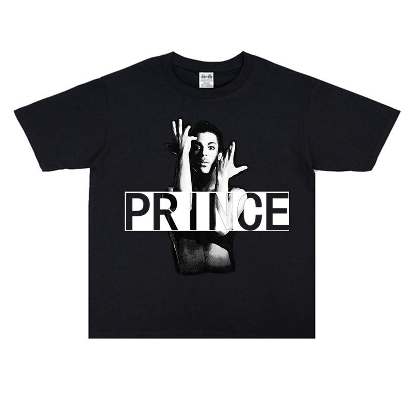 Rock Star T Shirt Prince Rogers Nelson the Artist Loose Print Cotton T-shirt
