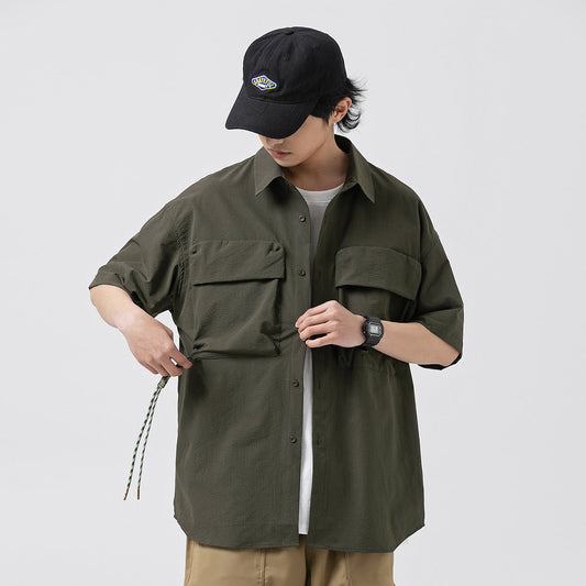 Unisex Shirt Retro Loose Casual Vintage