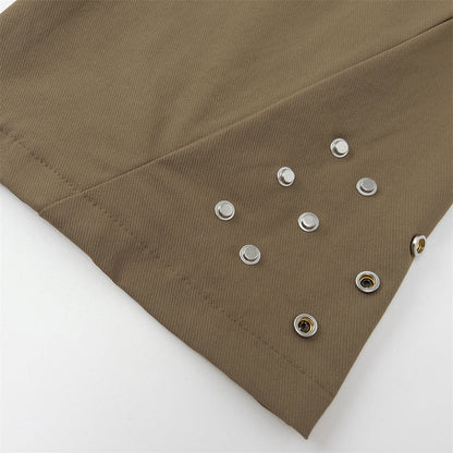 Men Sweatpants Casual Pants Men's Pants Button Solid Color Loose Trousers