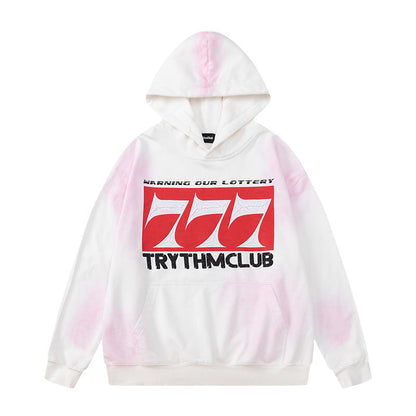 Men Hoodie Letter Graffiti Printed Hoodie Winter