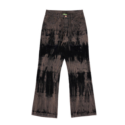 Men Jeans Old School Loose Wide Leg High Street Straight Jeans