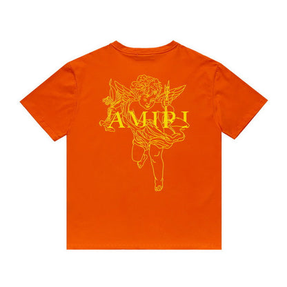 Amiri T Shirt Printed Casual Hip Hop round Neck Short Sleeve T-shirt