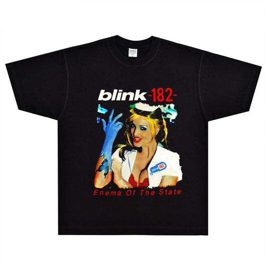 Rock Star T Shirt Blink 182 Enema of the State T-shirt Rock Band Vintage Short Sleeve