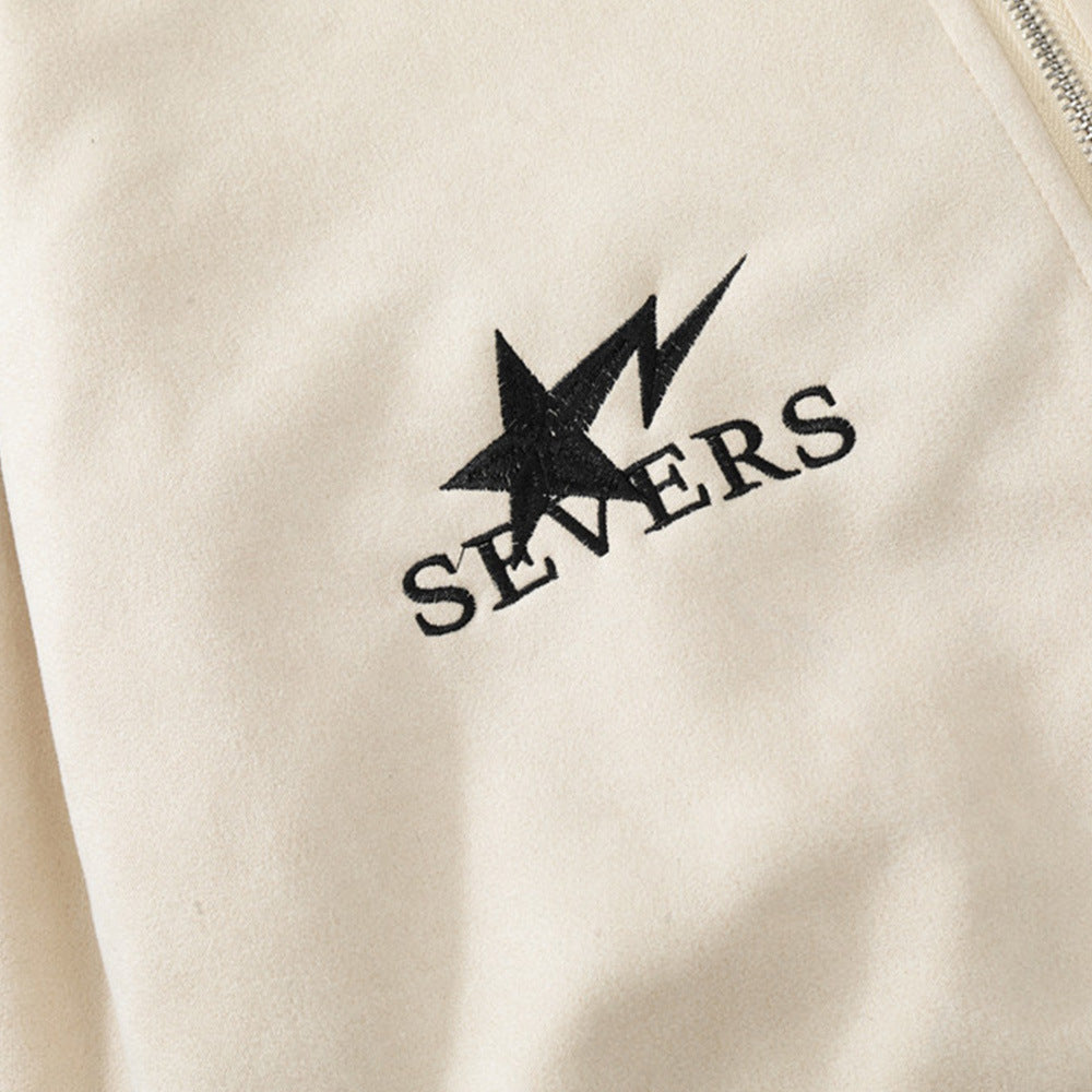 Men Jacket Coat Autumn and Winter Loose Coat Men's Pentagram Jacket