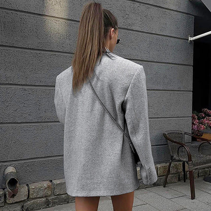 Women Trench Coat Suit Jacket Loose Autumn and Winter