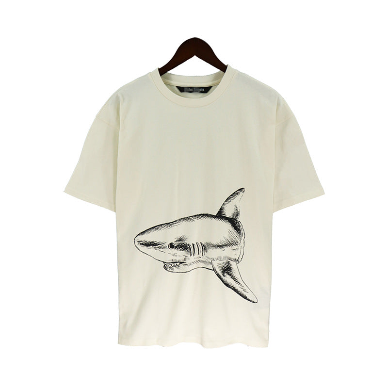 Palm Angle T Shirts Sketch Breaking Shark Print