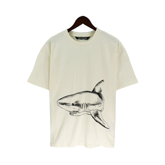 Palm Angle T Shirts Sketch Breaking Shark Print