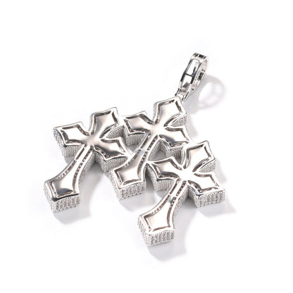 Jewelry Vintage Cross Pendant Fashion Copper Ladder Square Zirconium Crosses Royalty Spectrum