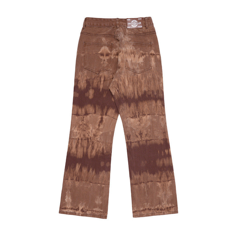 Men Jeans Old School Loose Wide Leg High Street Straight Jeans