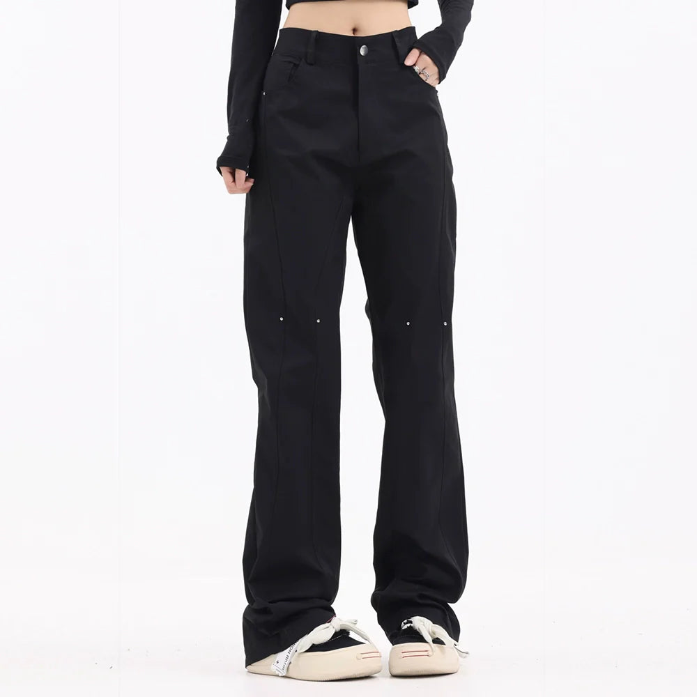 Men Sweatpants Straight-Leg Trousers Men's Stitching Loose Casual Pants