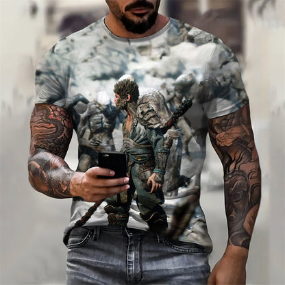 Games Black Myth Wukong Print T-Shirt