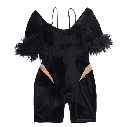 Women Tops Slim Fit One-Piece Shorts Spring