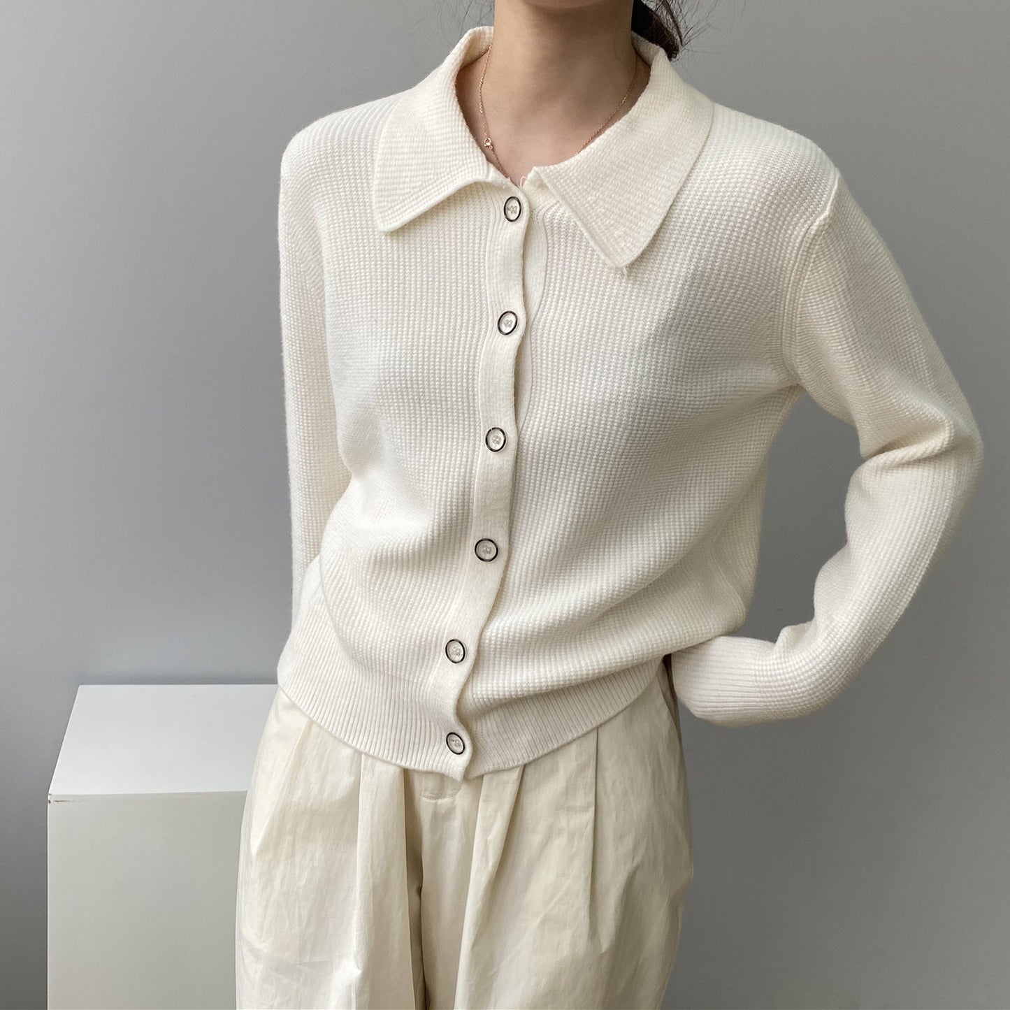 Women Cardigan Sweater Knitted Cardigan Autumn Sweater Jacket Long-Sleeved 8t8205
