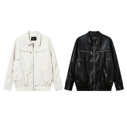 Women Jackets Vintage PU Leather Jacket