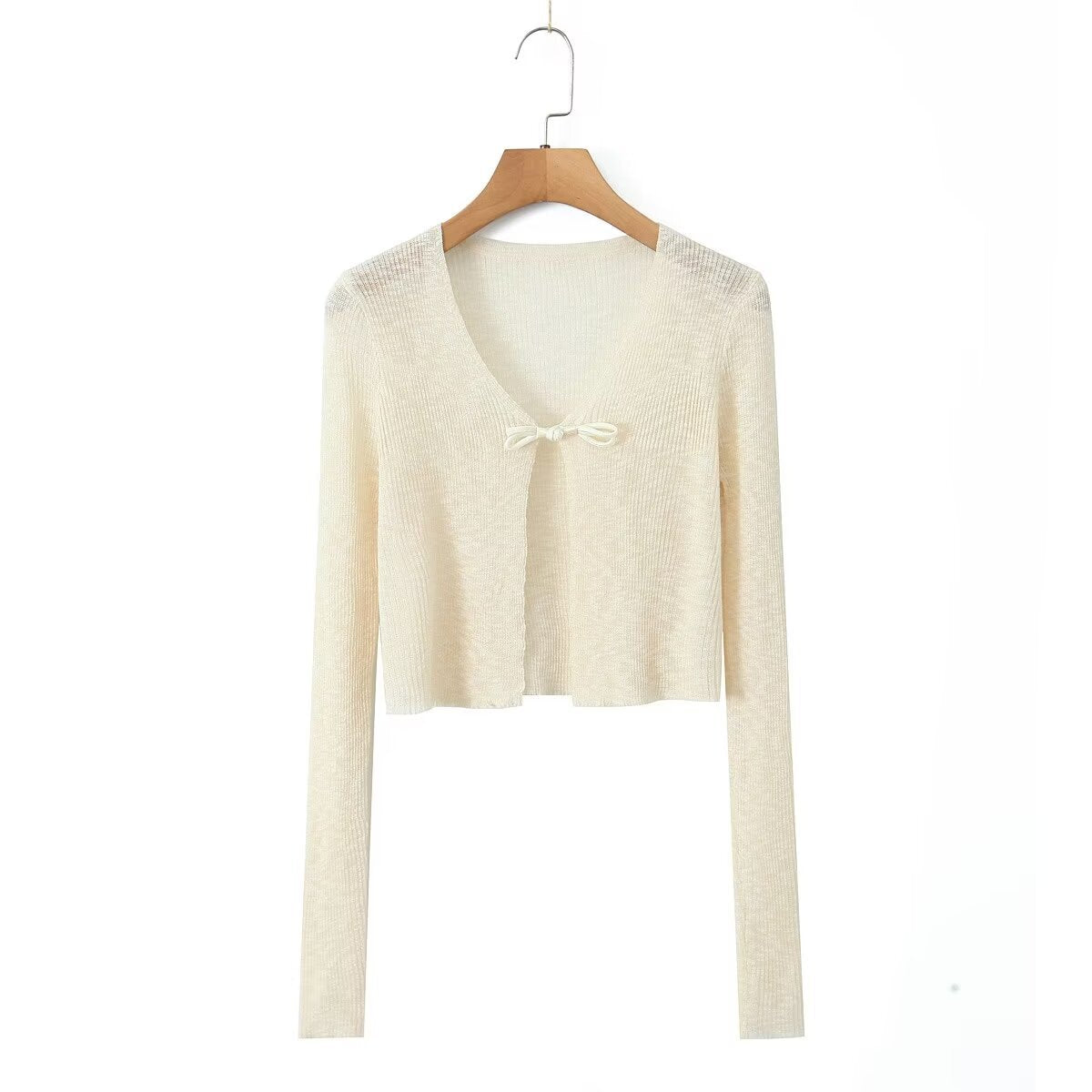 Women Tops Summer Bow Sun Protection Sweater Top